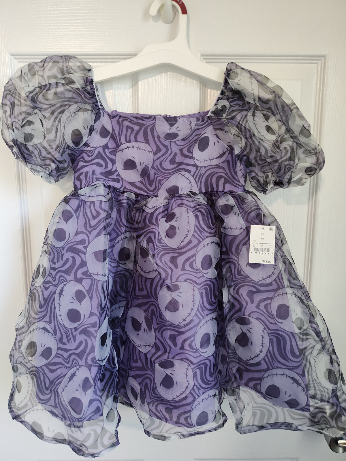Seller 189:  Nightmare before Christmas purple tunic dress girls size 6/7