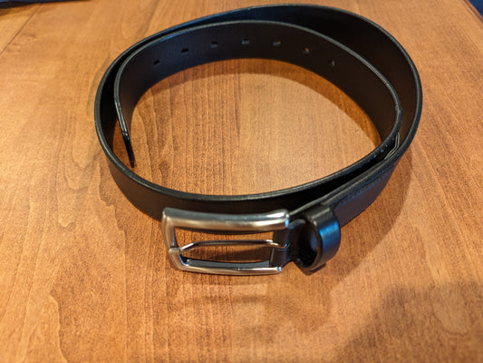 Men's Black leather belt - 34/35