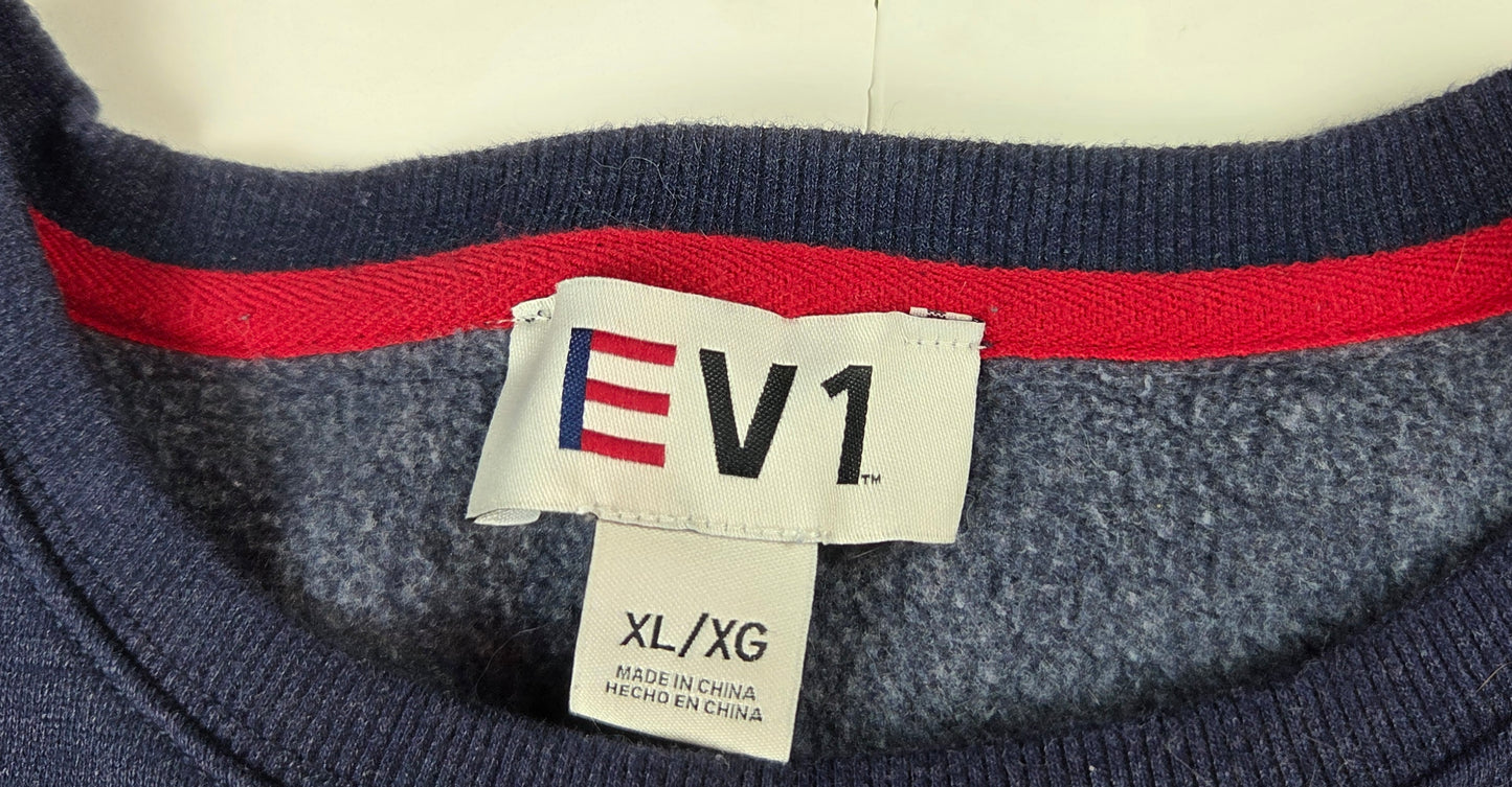 #112 - EV1 "Love" Navy Blue Crewneck Sweatshirt, Size XL, EUC