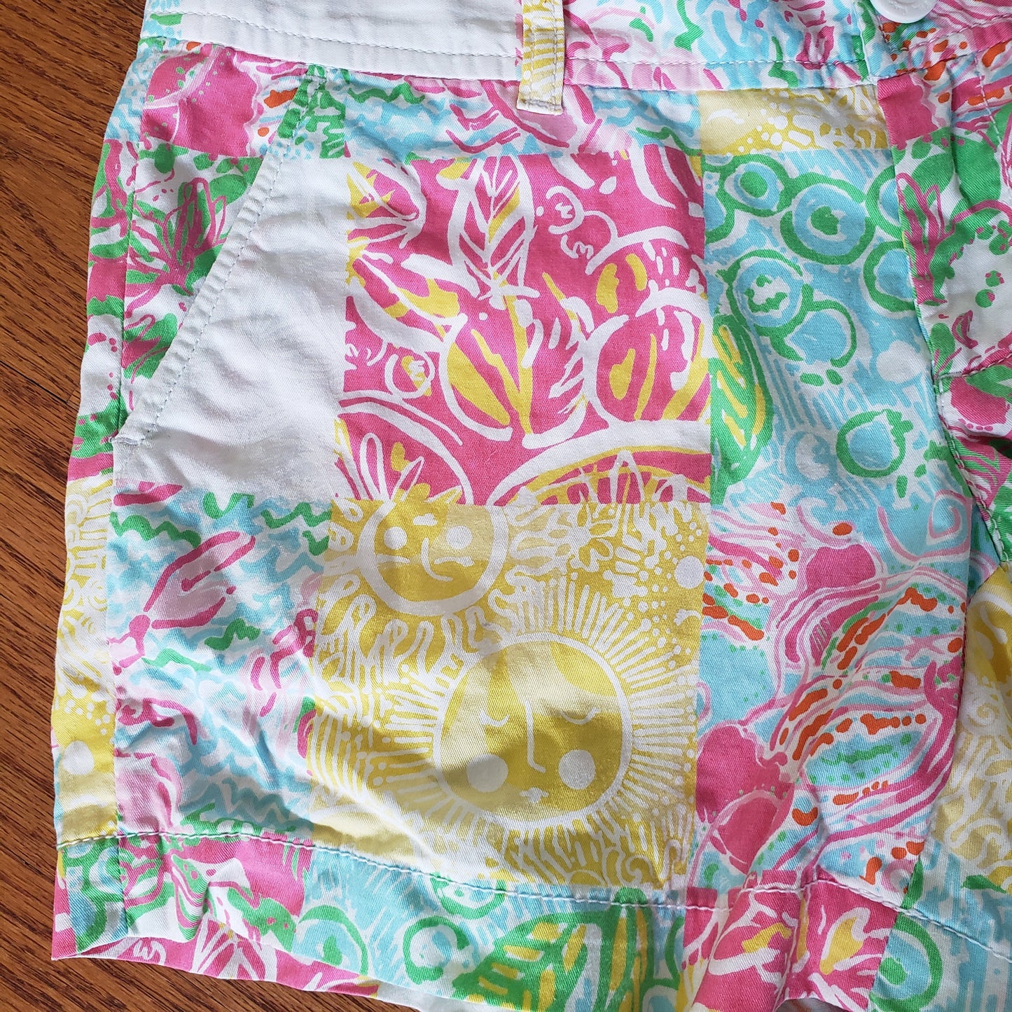 REDUCED!! #104 Lilly Pulitzer Sz 4 Patchwork Callahan Shorts