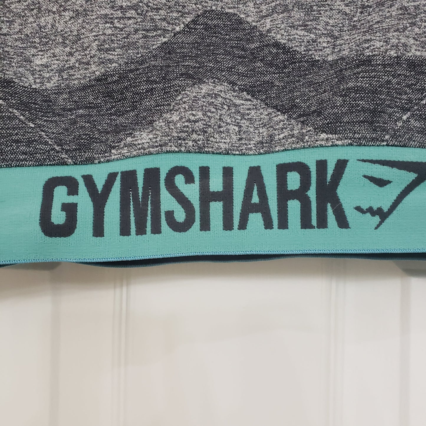 #142 GymShark Space Small Gray Teal Flex Long Sleeved Crop Top Women’s