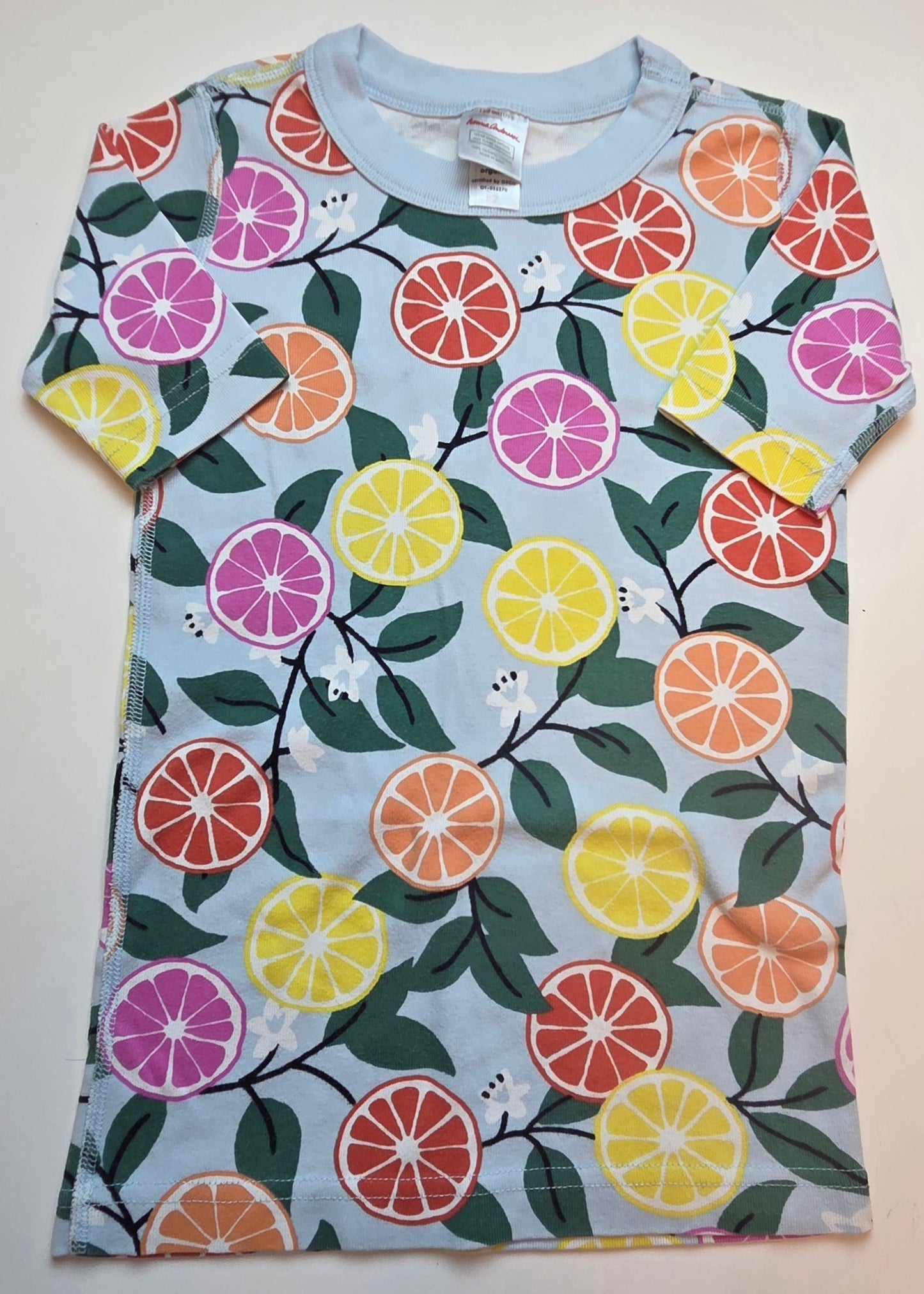 #152 - Hanna Andersson Short John PJ Set, Girls Size 8 (130), EUC