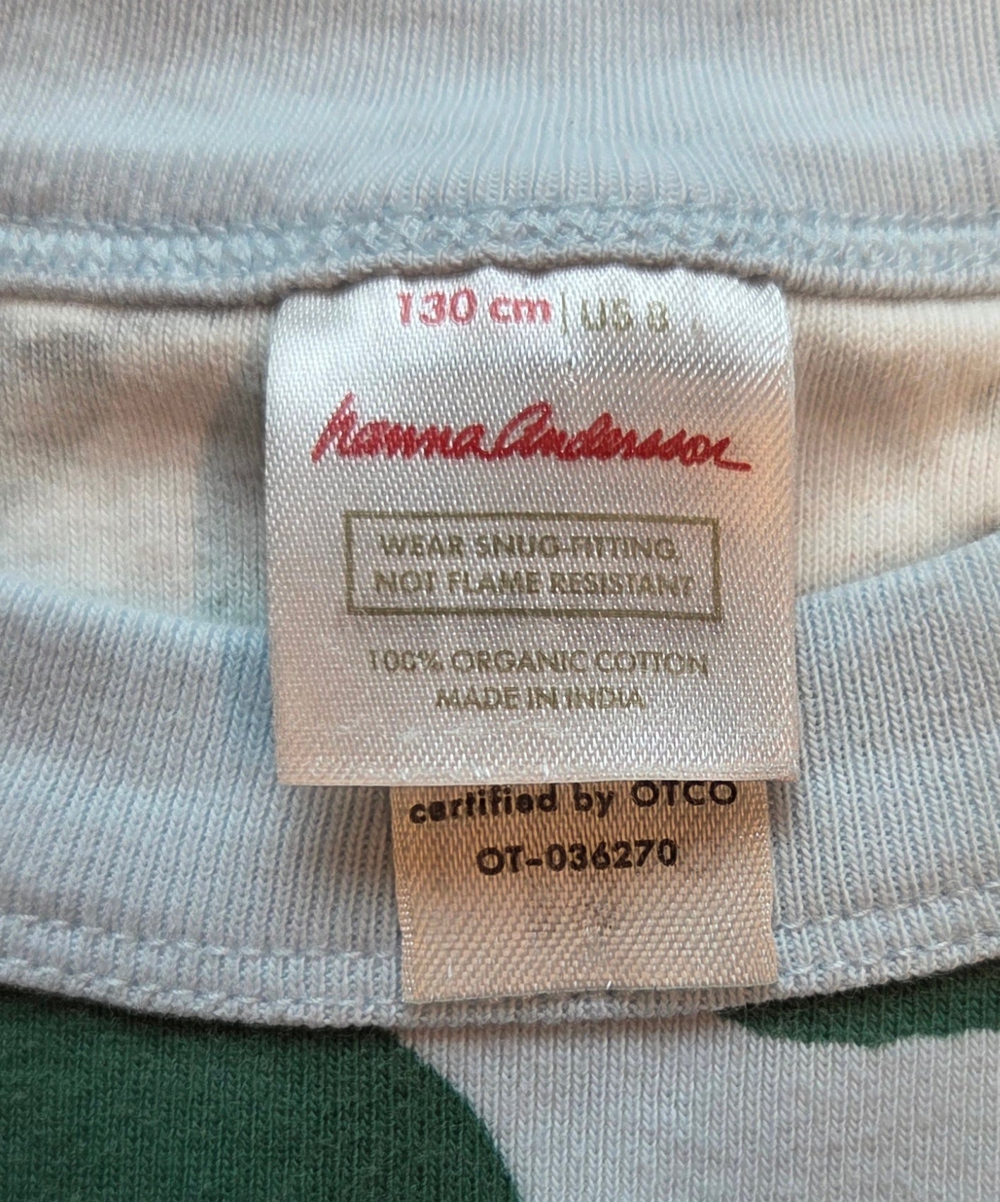#152 - Hanna Andersson Short John PJ Set, Girls Size 8 (130), EUC