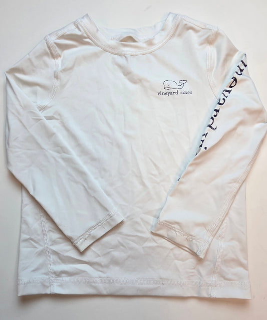 #152 -  Vineyard Vines White Rashguard, Size 2T, EUC
