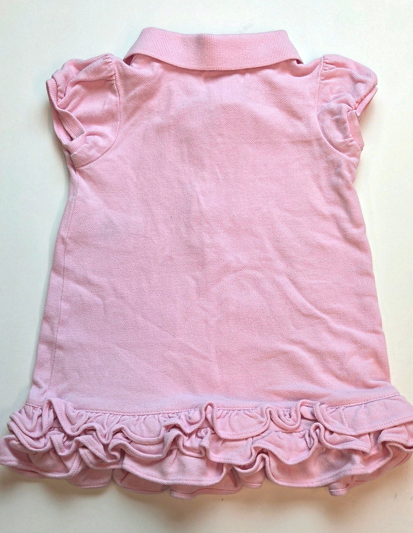#152 -  Polo Ralph Lauren Pink Ruffle Dress, Girls 12m, VGUC