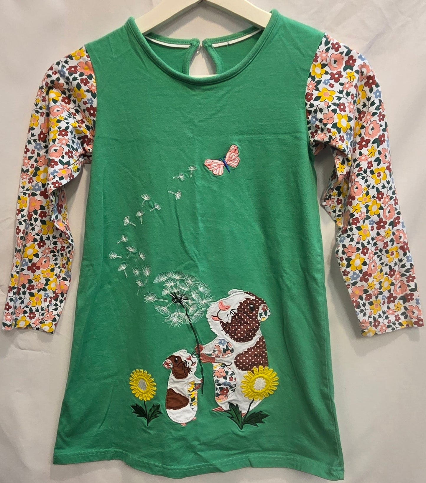 #152 - Fauxden Green Dress, Girls Size 7, EUC