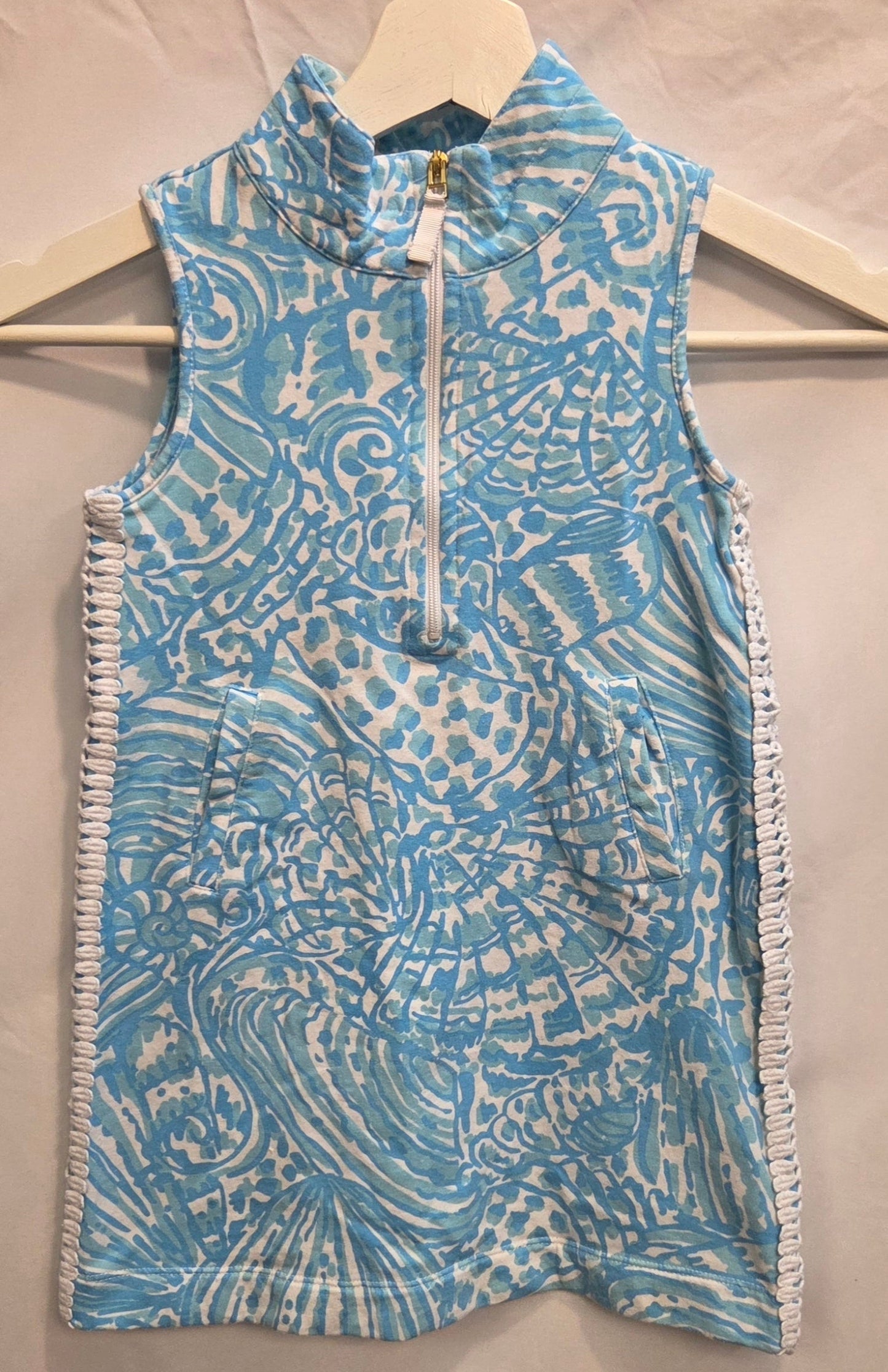 #152 - Lilly Pulitzer Blue/White Dress, Girls Size S (4-5), VGUC