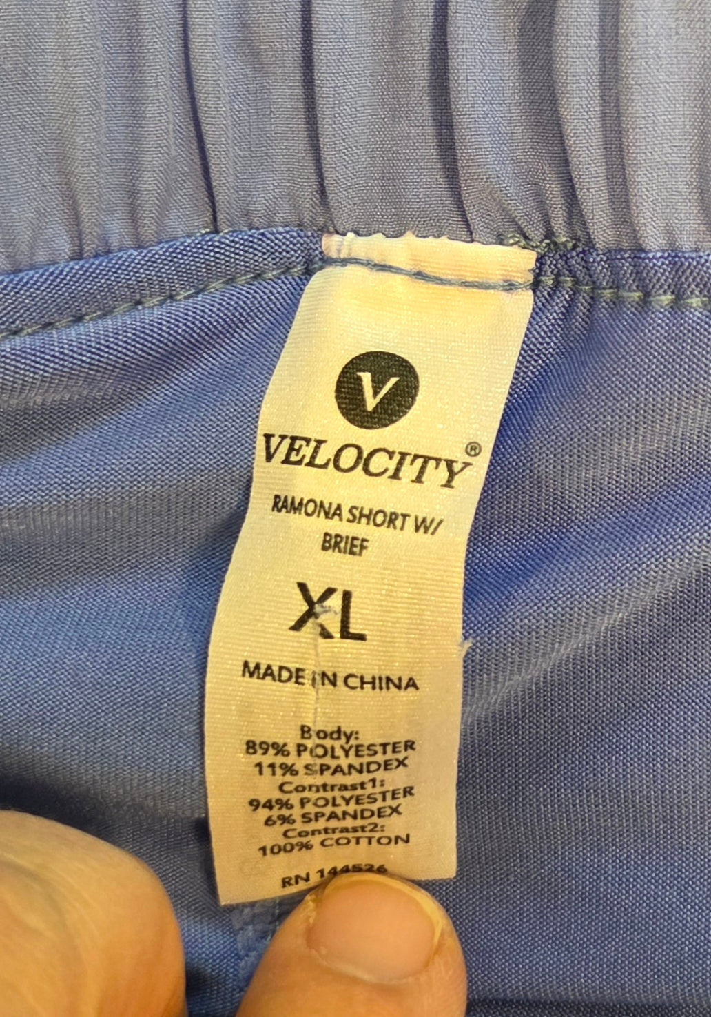 #152 - Velocity Blue Ramona Shorts with Briefs, Womens Size XL, EUC