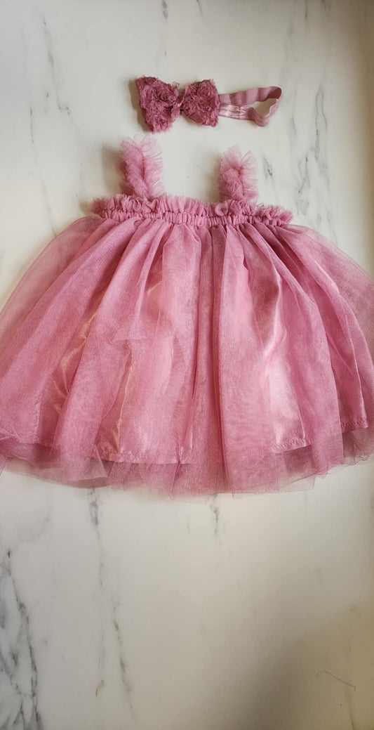 #178 Dress up tulle dress size 0-12 m