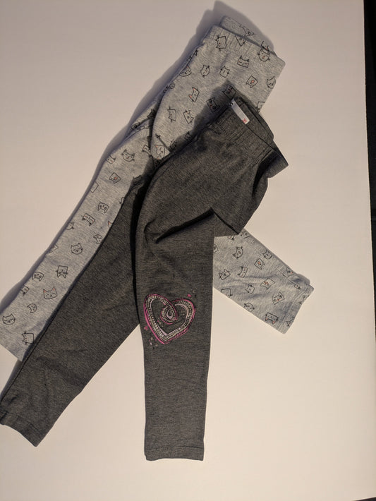 #94 Bundle Girls 3T Patterned Leggings - 2 Pairs *REDUCED*
