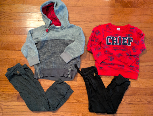 REDUCED #90- 4T Boys - Gap lounge pants, sweatshirt bundle