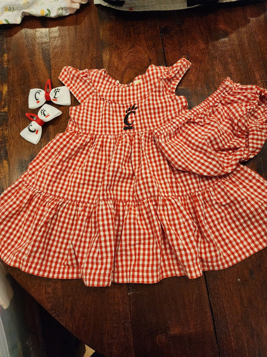 #178 boutique UC Bearcats dress Size 12 months