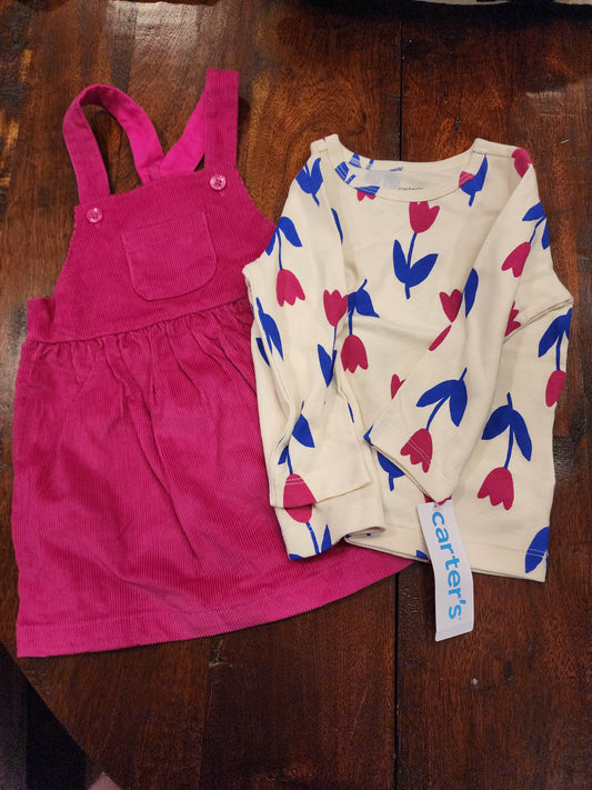#178 carter's two piece outfit size 12 months