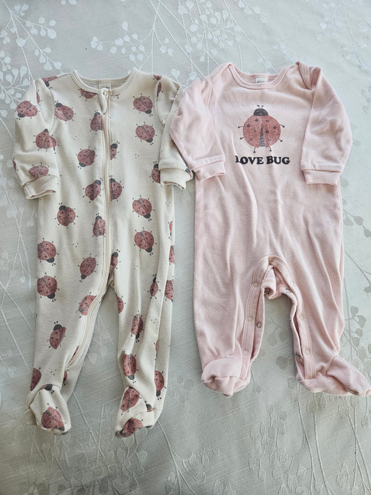pl Baby Ladybug Pajama Bundle - 6 months