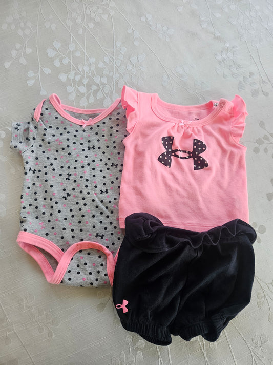 Under Armour Outfit + Body Suit - 3/6 months