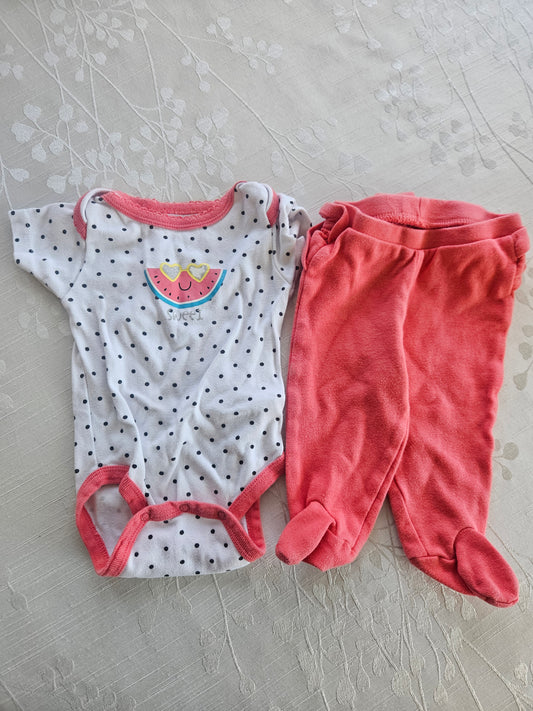 Koala Baby Watermelon Outfit - 3/6 months