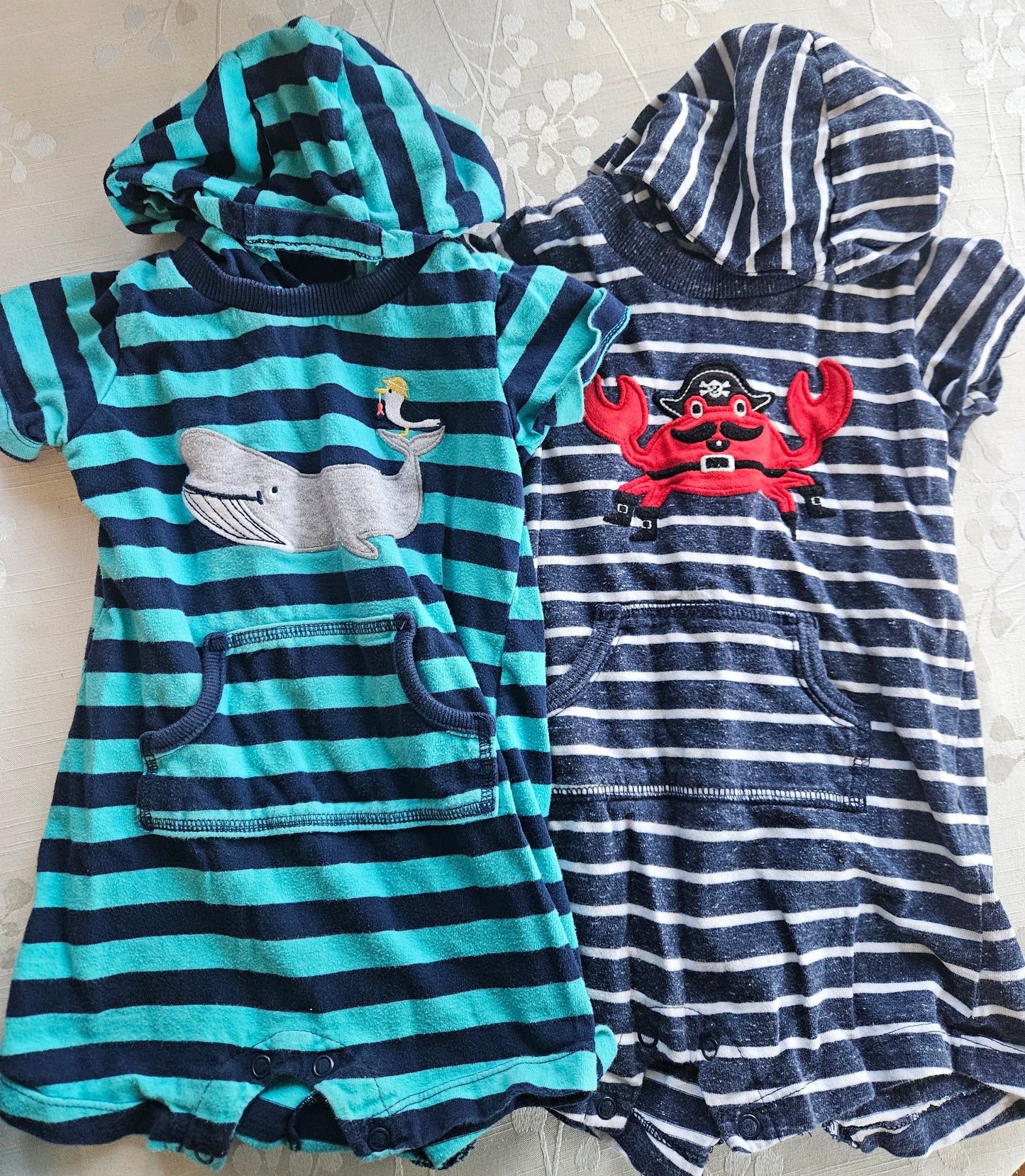 Carters Hooded One Piece Outfit Lot- 18 months