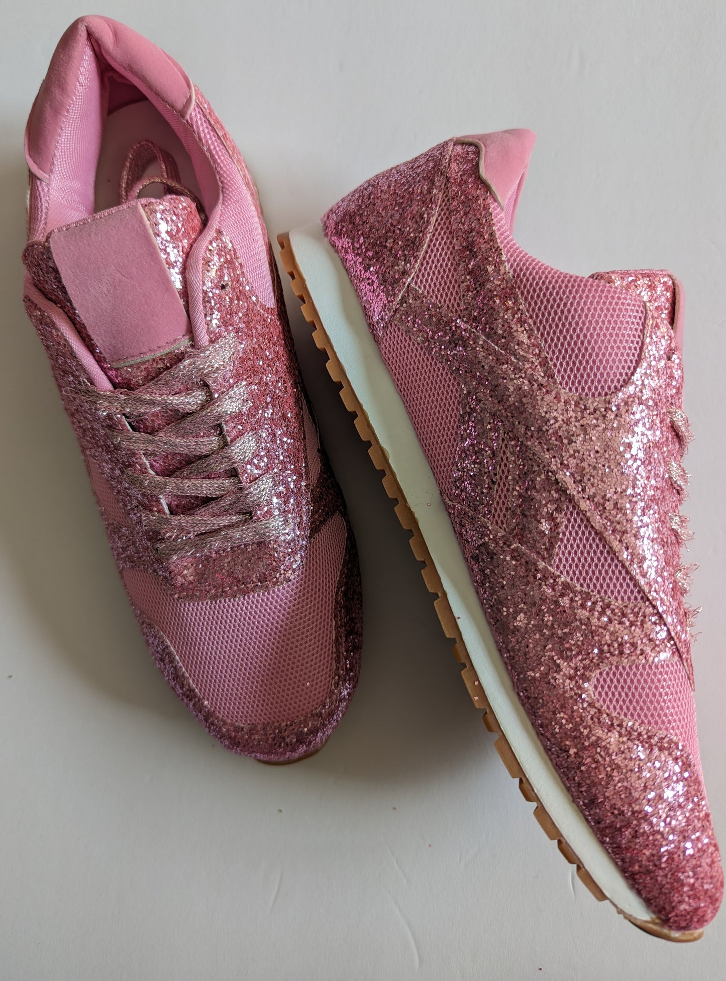 Women's Pink Glitter Shoes 8.5 NEW