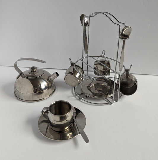 Stainless Steel Tea Set, Service for 4