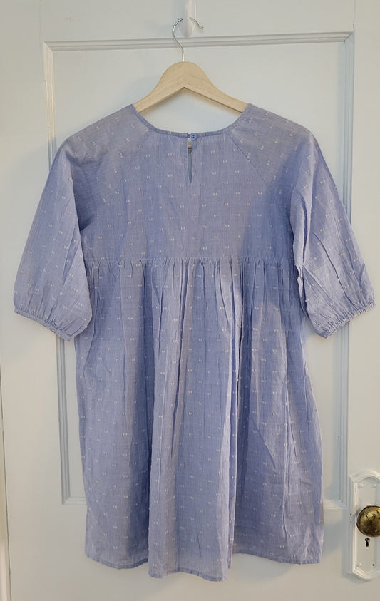 * Reduced * Mer St. Barth Blue Striped Long Sleeve Dress, Girls Size 10