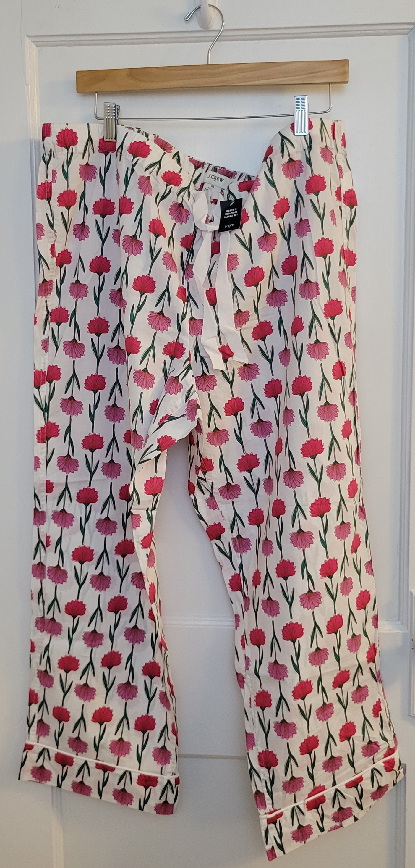 * Reduced * J. Crew Factory Pink Floral 2Pc PJ Set, Women's Size XL NEW WITH TAGS