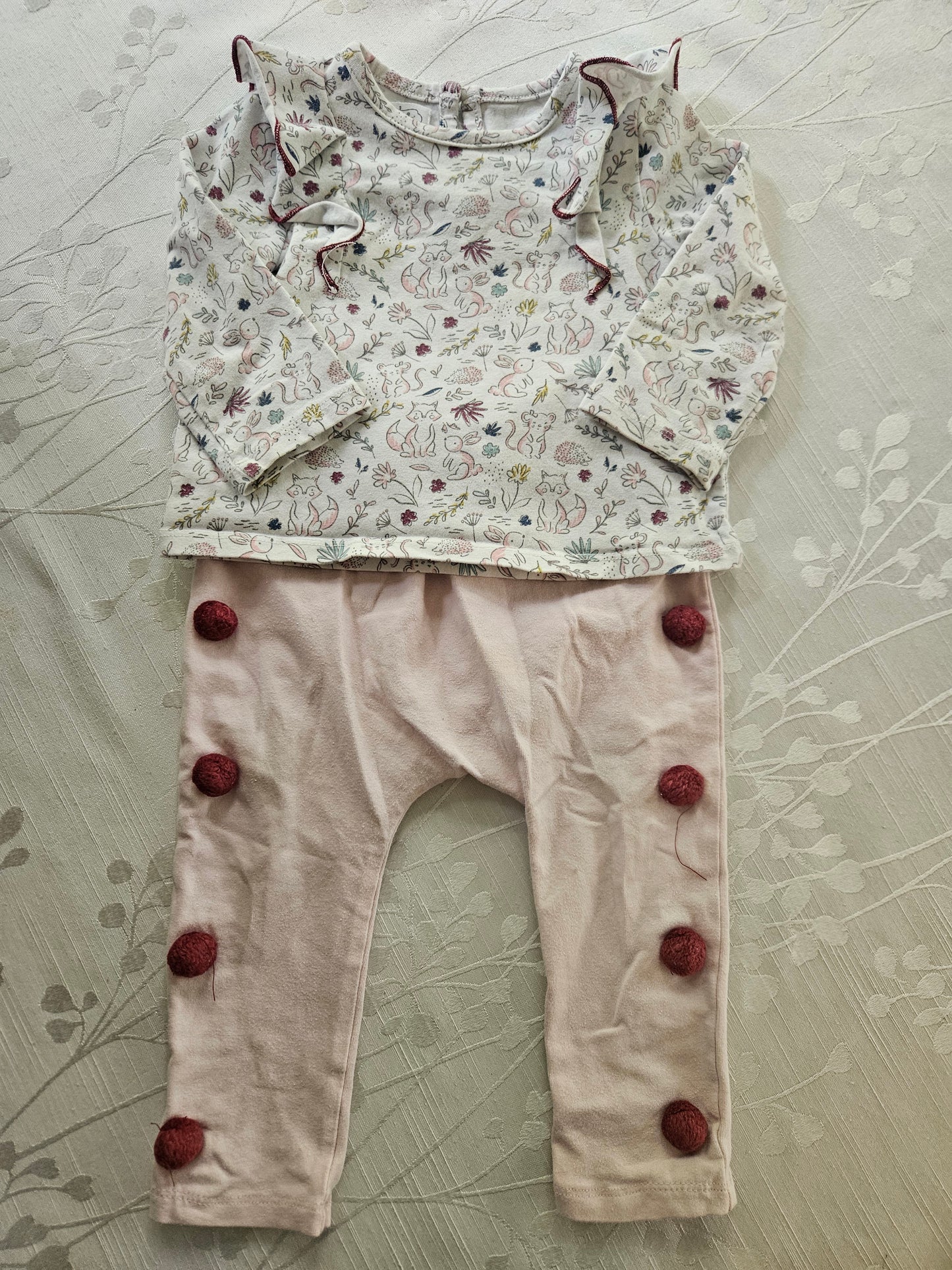 #33A - Girls Mud Pie Outfit - Size 9-12 months - GUC