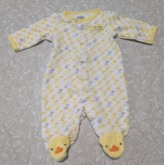 #61 Newborn Duck One Piece Pajama