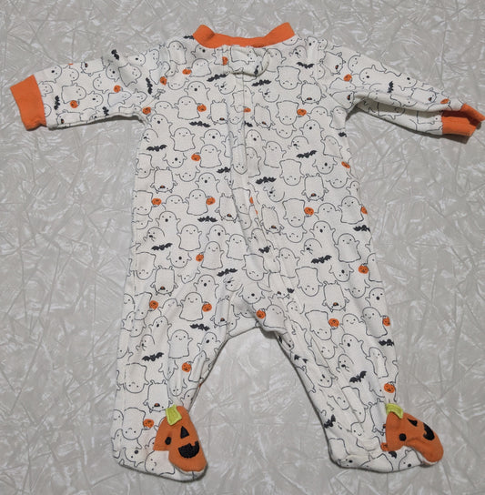 #61 Newborn Ghost/Pumpkin Halloween One Piece
