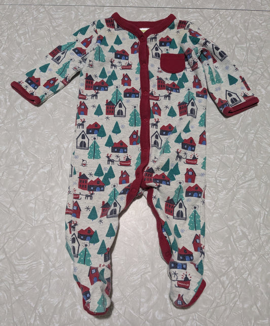 #61 Gymboree 6-9mo Christmas One Piece Pajama