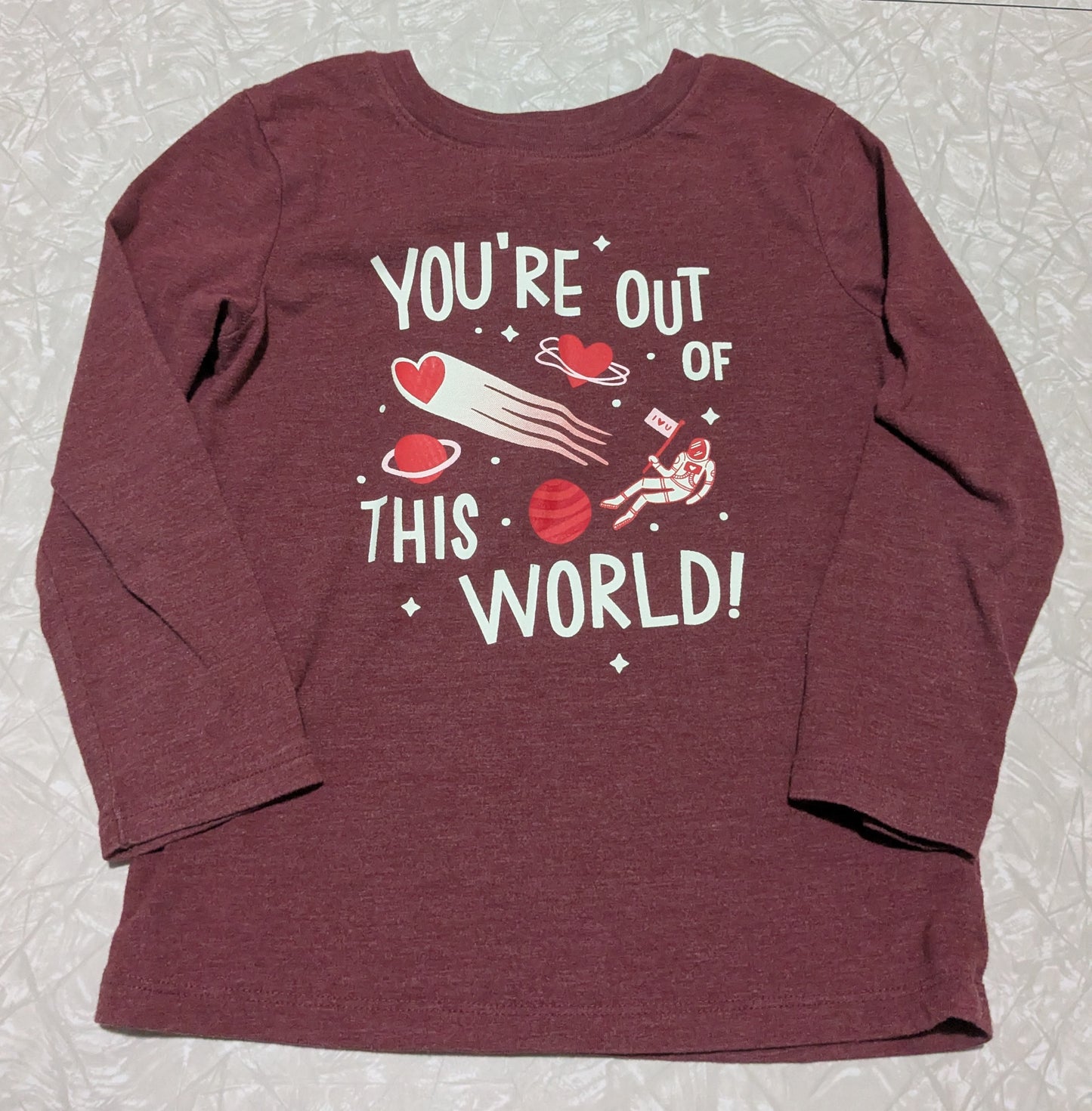 #61 5T Cat & Jack Valentine's Outer Space Shirt