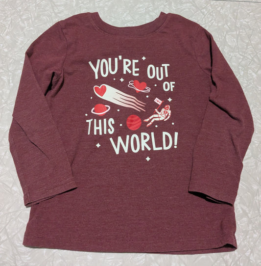#61 5T Cat & Jack Valentine's Outer Space Shirt