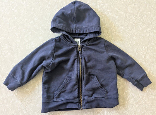 #61 Carter's 6mo Navy Blue Zip Up Hoodie Jacket