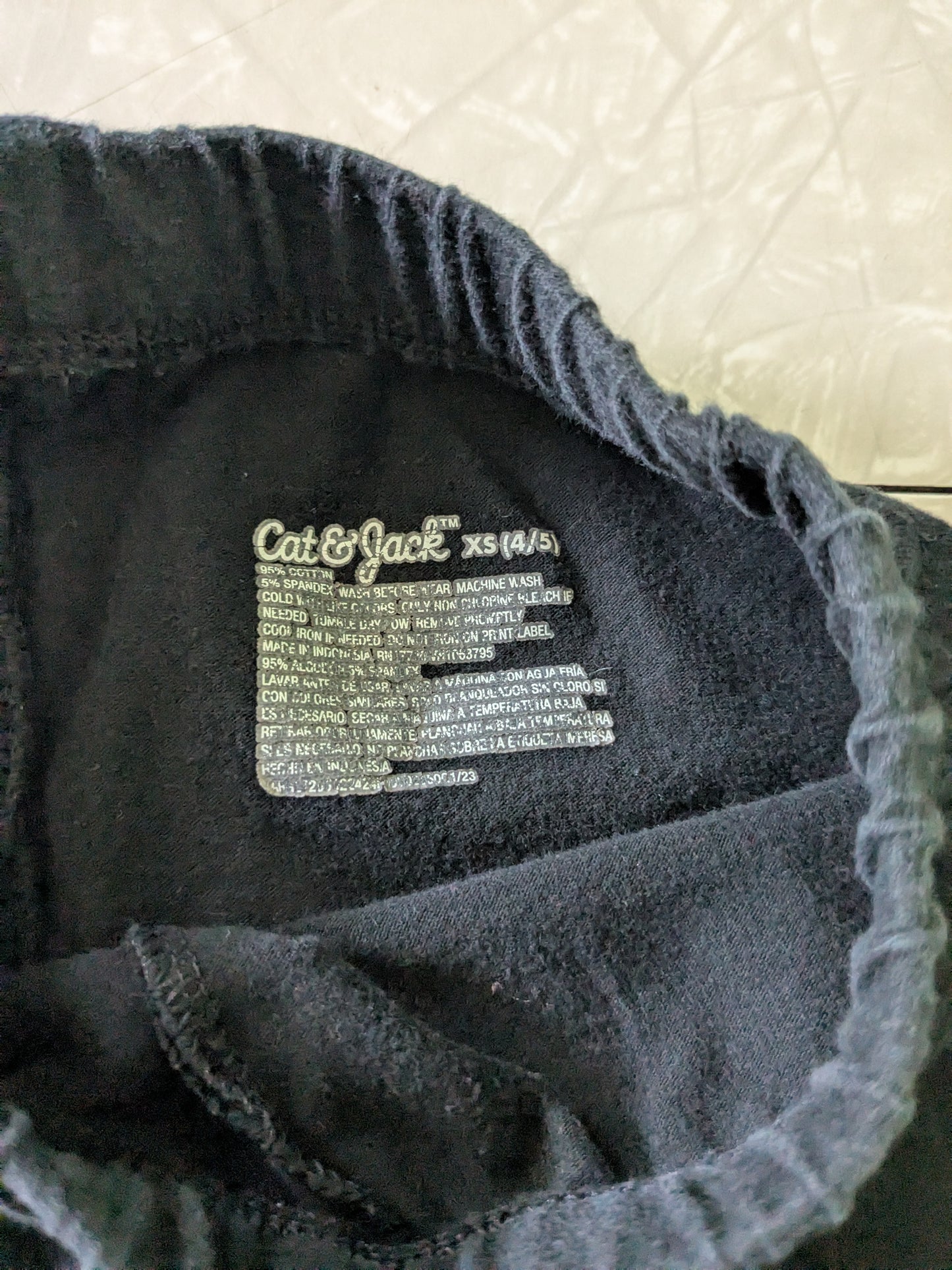 #61 Cat & Jack XS 4T-5T Black Leggings