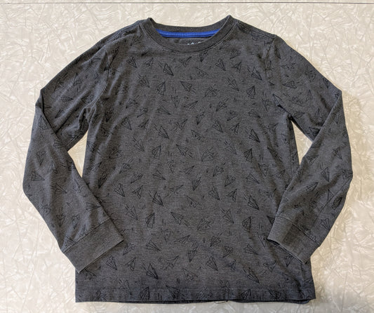 #61 Cat & Jack 6/7 Gray Paper Airplanes Long Sleeve Shirt