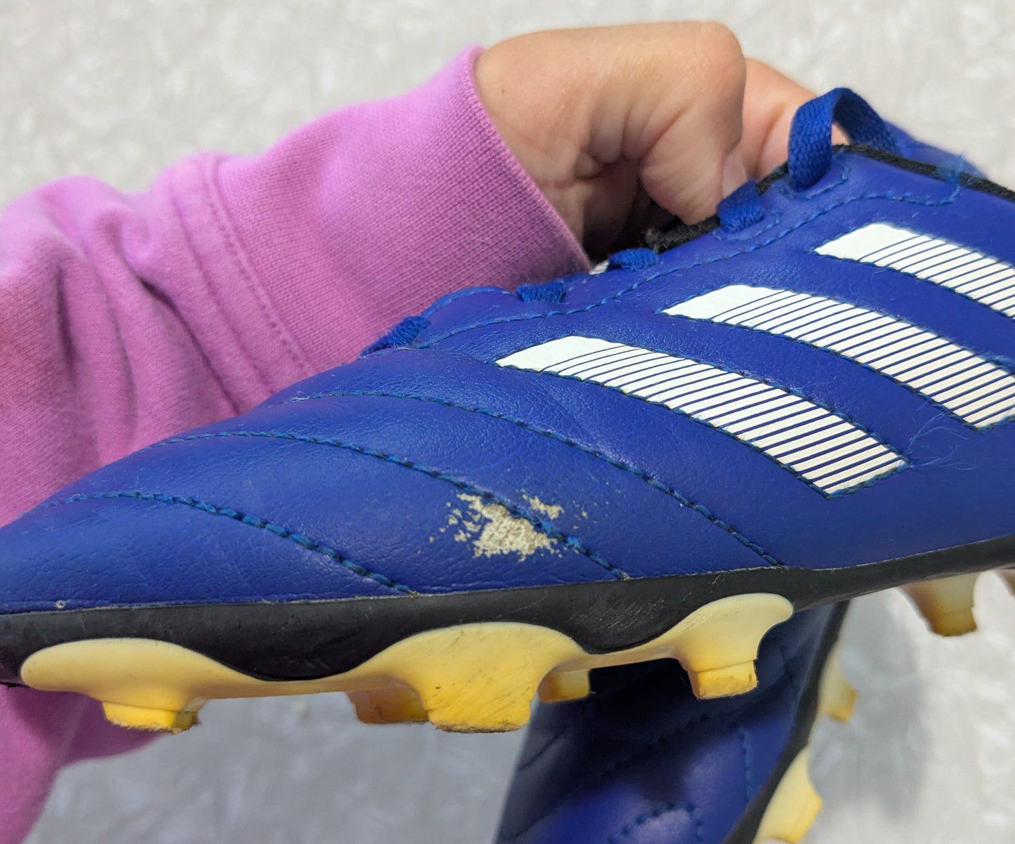 #61 Little Kids Size 13 Blue Adidas Soccer Cleats