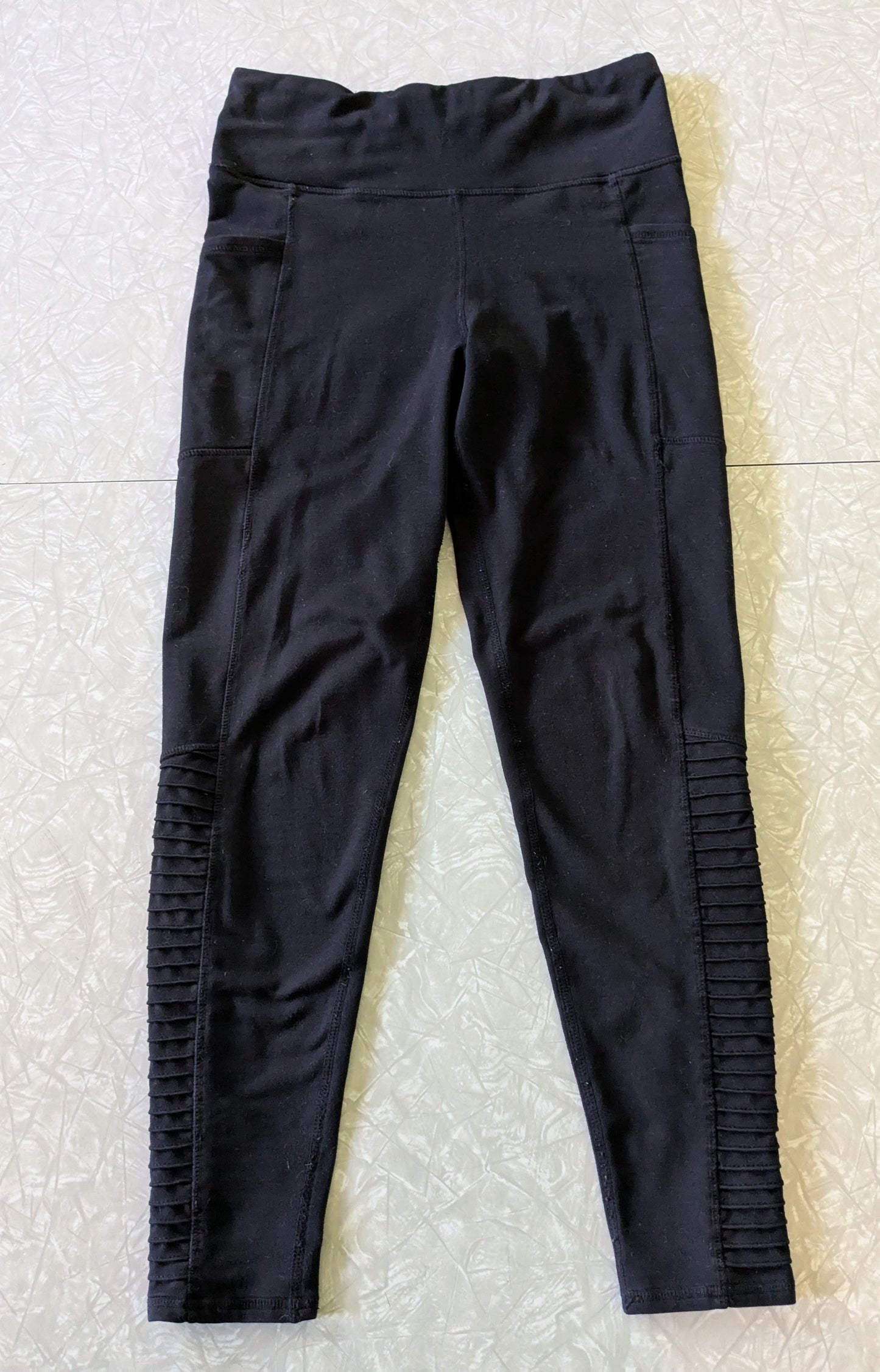 #61 Threads 4 Thought Sz Small Women's Moto Leggings Black