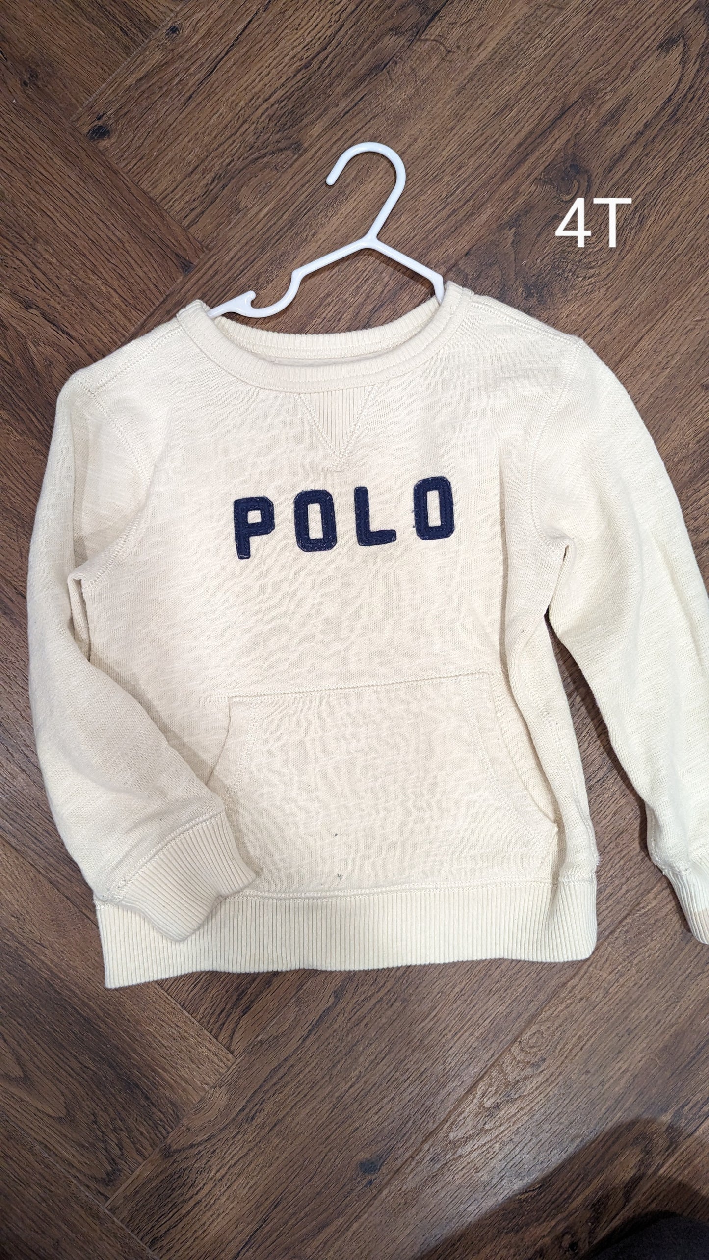 4T Polo white sweater