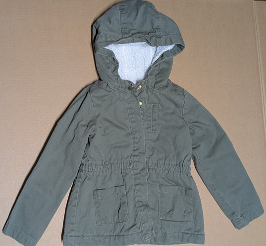 #219 Olive Green Sherpa Lined Jacket, Tahari brand, Kids (Gender Neutral), Size 4T