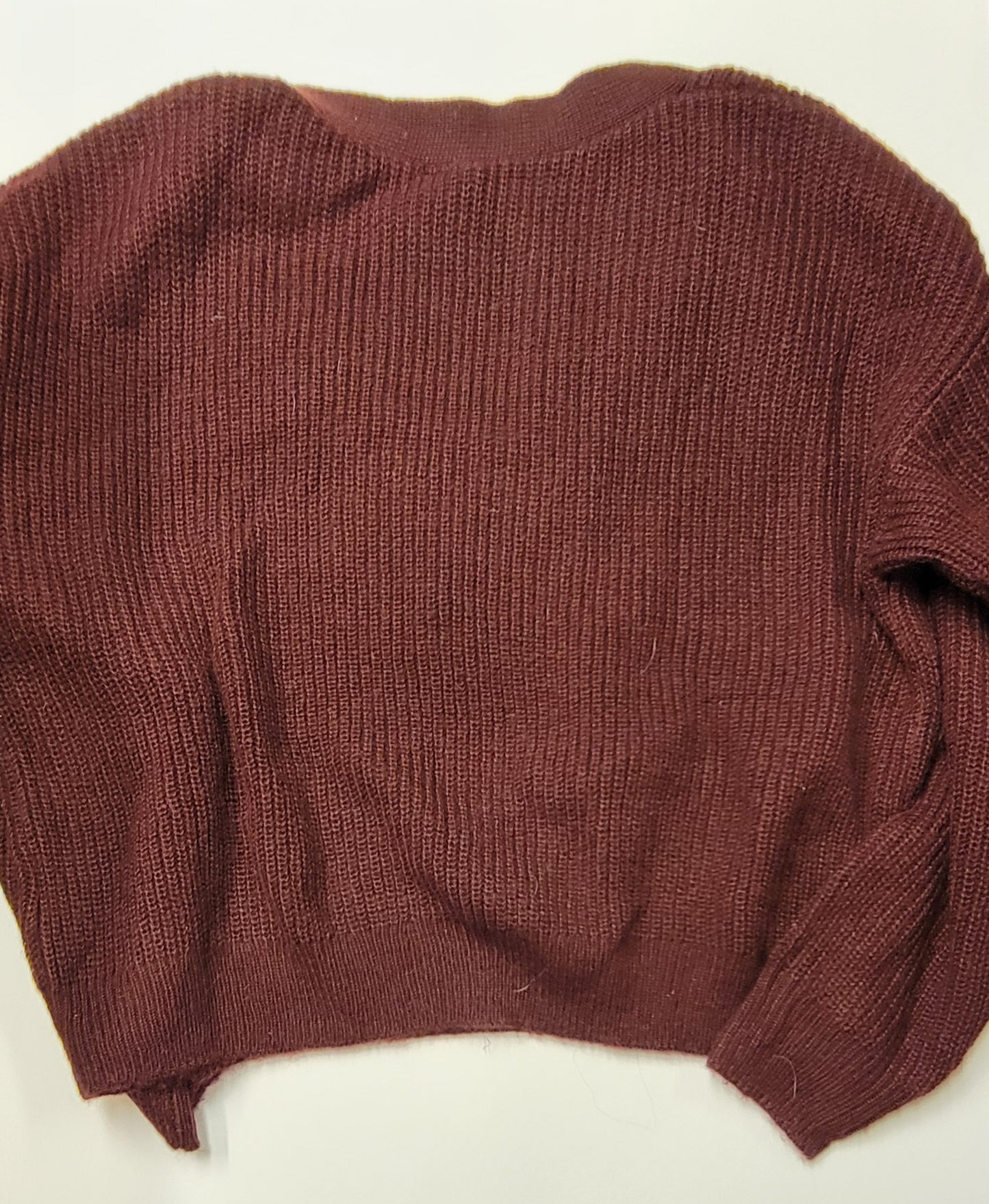 H&M Divided Maroon Lace Up Sweater, Women's Large, NWOT, PPU Paddock Hills