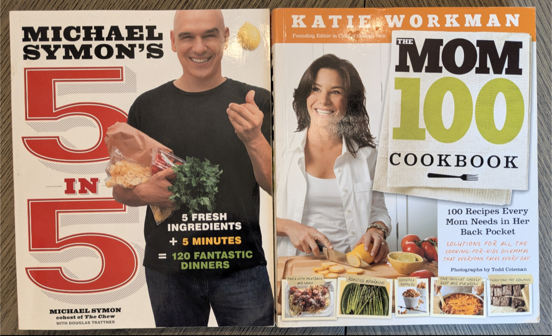 #17 2 cookbooks- Michael Symon's 5 in 5, Mom 100 Cookbook