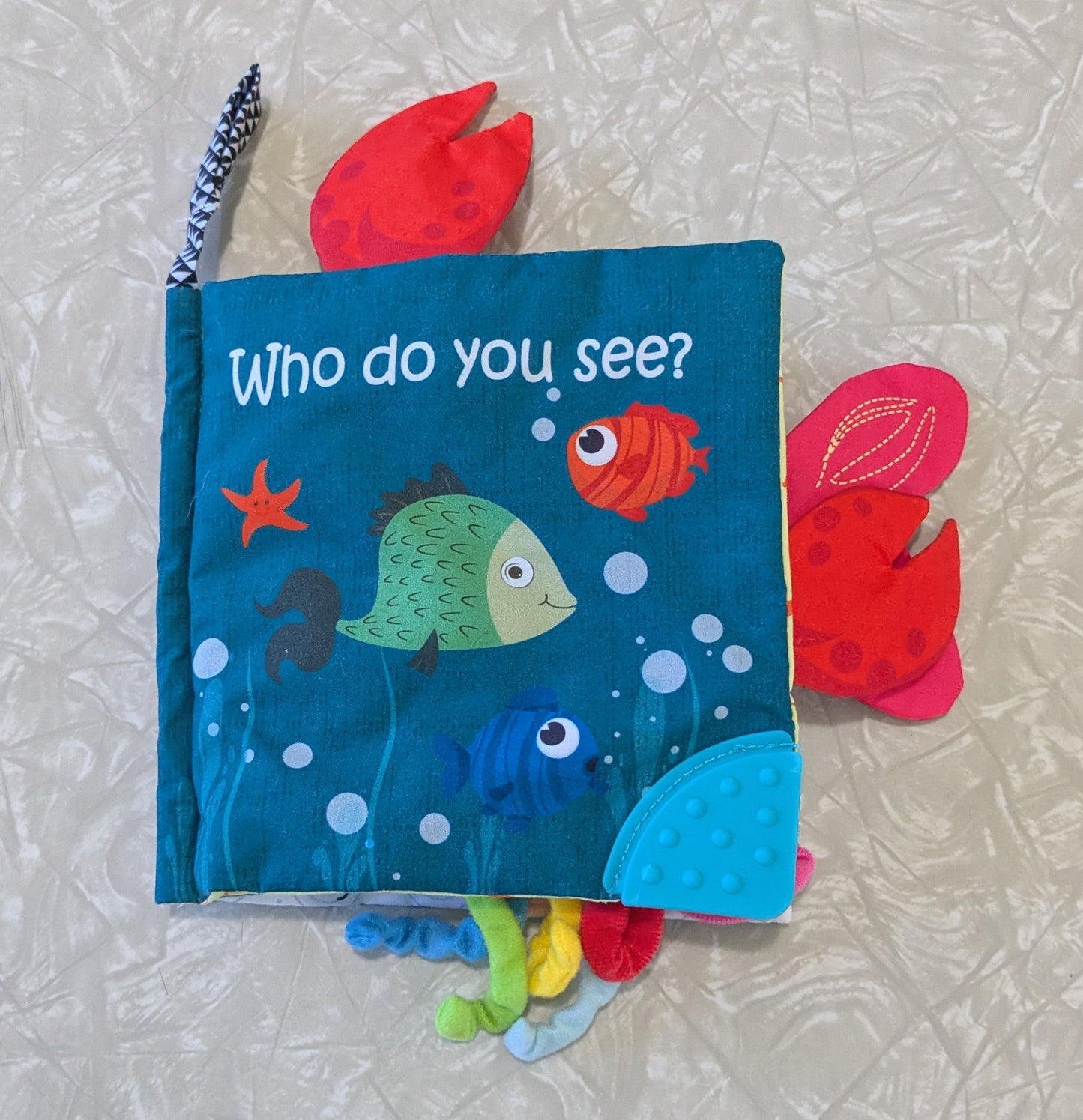 #61 Who Do You See Fabric Baby Ocean Book