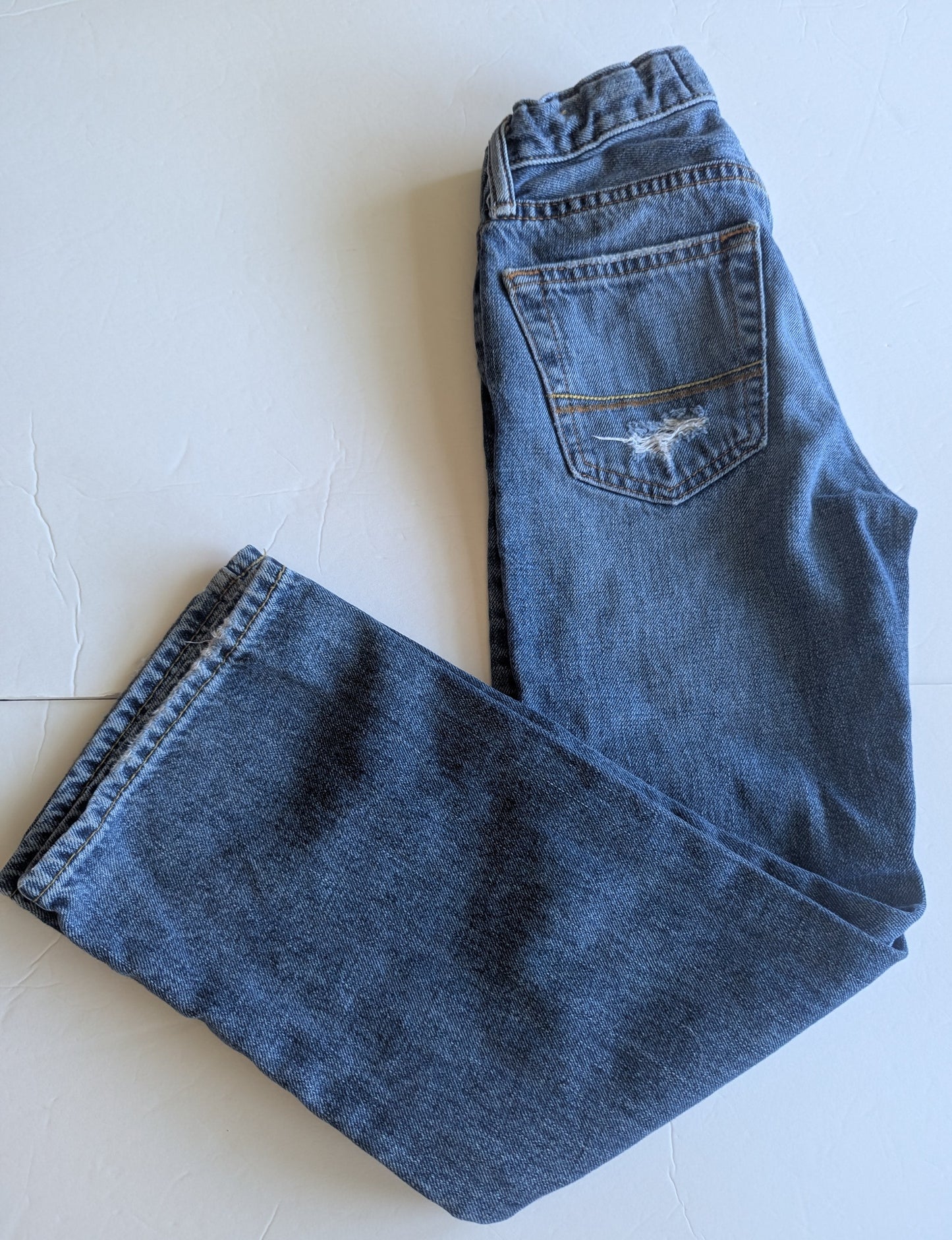 #17 abercrombie Kids girls bootcut distressed jeans size 7/8 EUC
