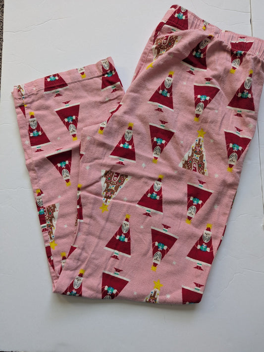 #17 Old Navy Pink Gingerbread House Pajama Pants, Size M, EUC