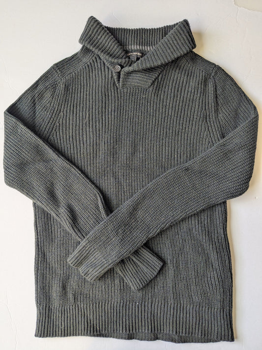 #17 Banana Republic Dark Green Shawl Collar Sweater, Size M, EUC