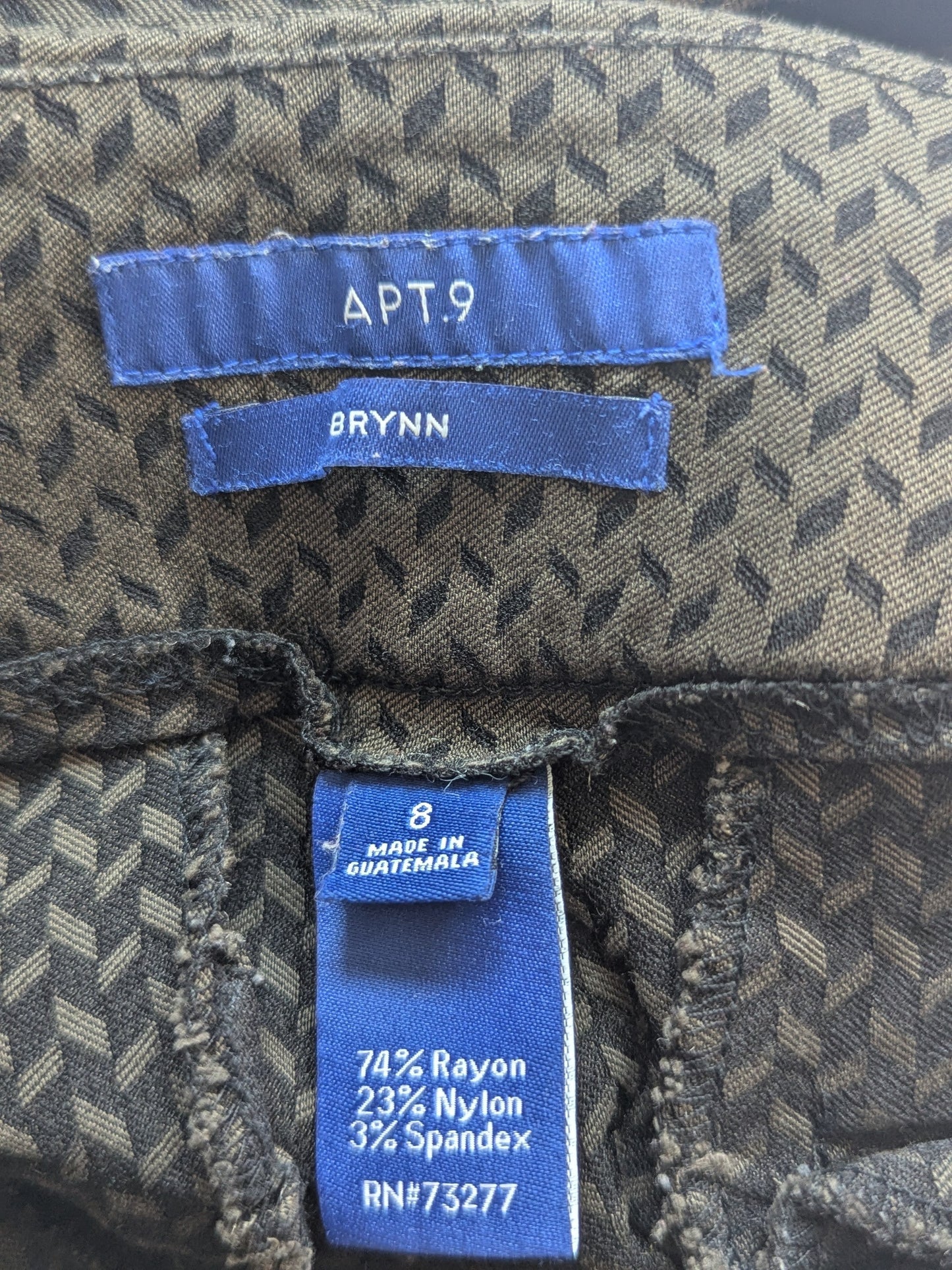 #17 Women black elastic waist pants, size 8, EUC