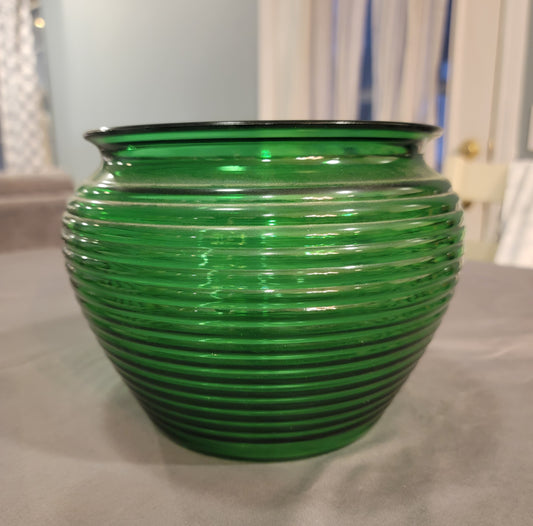 Seller #18 Green Glass Beehive Vase