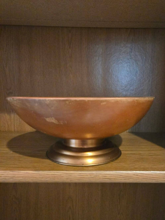 Seller #18 Wooden Bowl with Brass Base