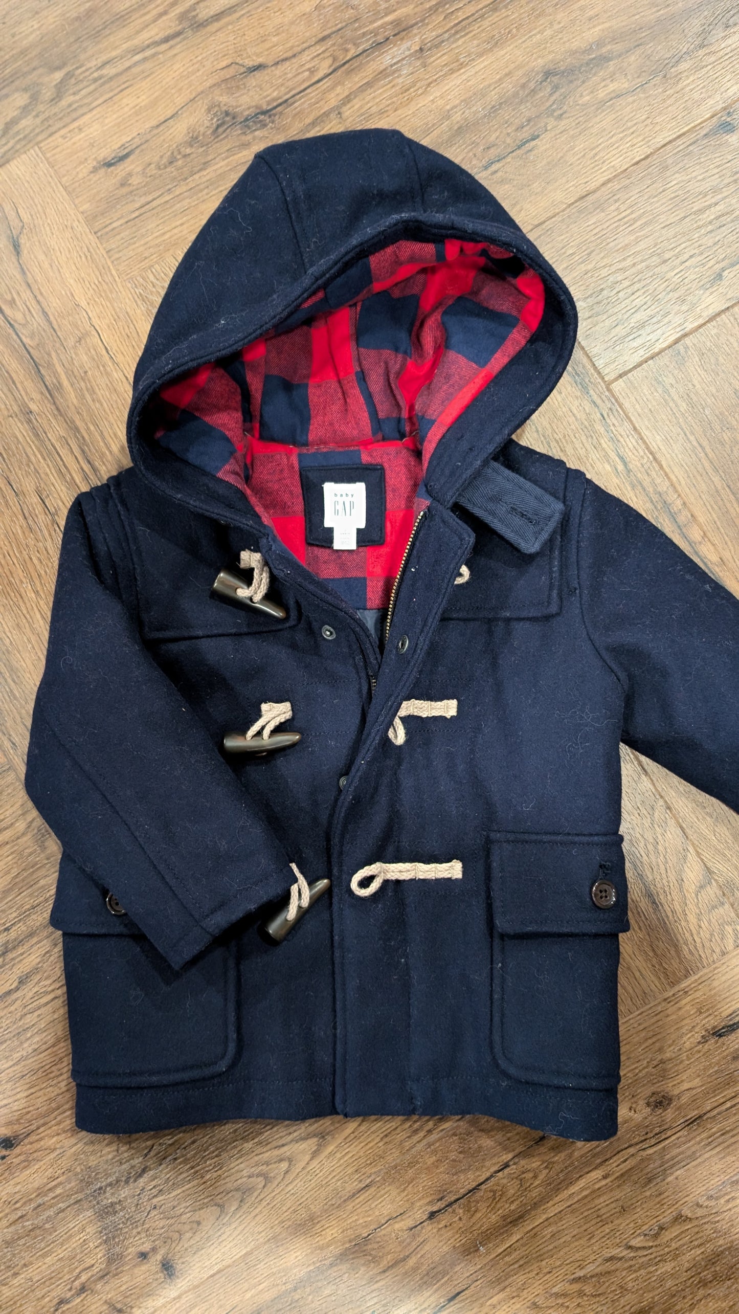 Gap navy wool coat, 3 yr