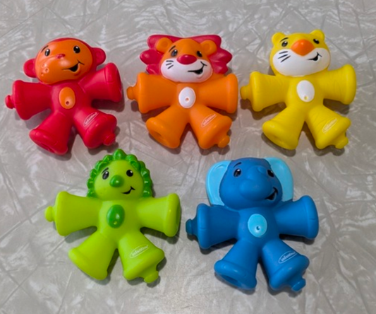 #61 Infantino Snap & Pop Pals – 5 Linkable Animal Figures (6+ Months)