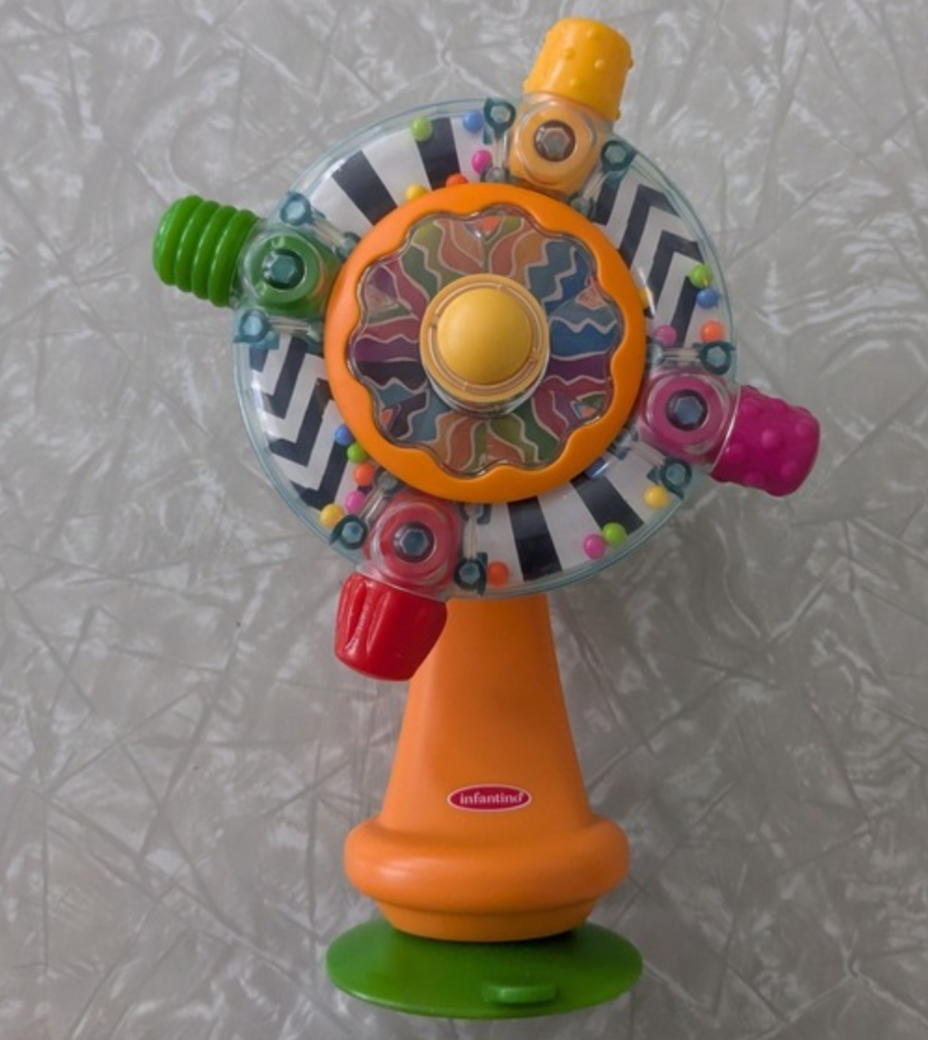 #61 Infantino Stick and See Spinwheel Kaleidoscope Suction Toy